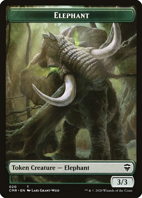 Elephant, carta Magic di tipo Token Creature — Elephant illustrata da Lars Grant-West