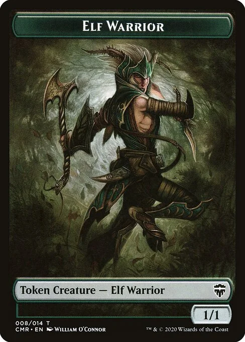 Elf Warrior, carta Magic di tipo Token Creature — Elf Warrior illustrata da William O'Connor
