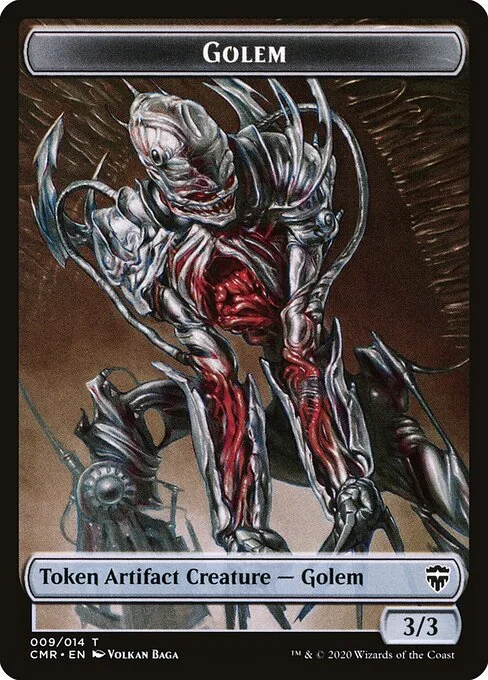 Golem, carta Magic di tipo Token Artifact Creature — Golem illustrata da Volkan Baǵa