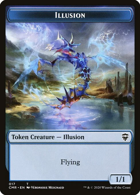 Illusion, carta Magic di tipo Token Creature — Illusion illustrata da Véronique Meignaud