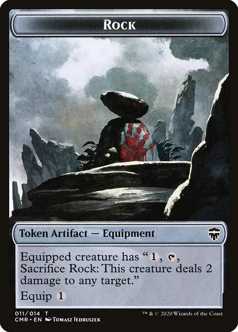 Rock, carta Magic di tipo Token Artifact — Equipment illustrata da Tomasz Jedruszek