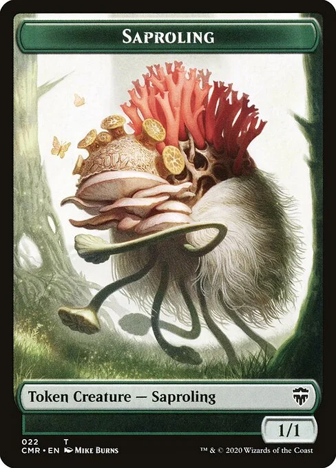 Saproling, carta Magic di tipo Token Creature — Saproling illustrata da Mike Burns
