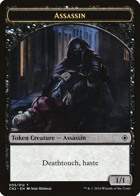Assassin, carta Magic di tipo Token Creature — Assassin illustrata da Josu Hernaiz