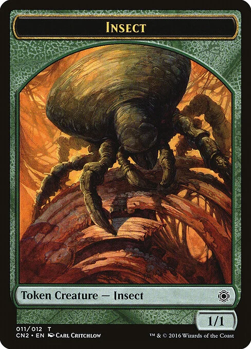 Insect, carta Magic di tipo Token Creature — Insect illustrata da Carl Critchlow