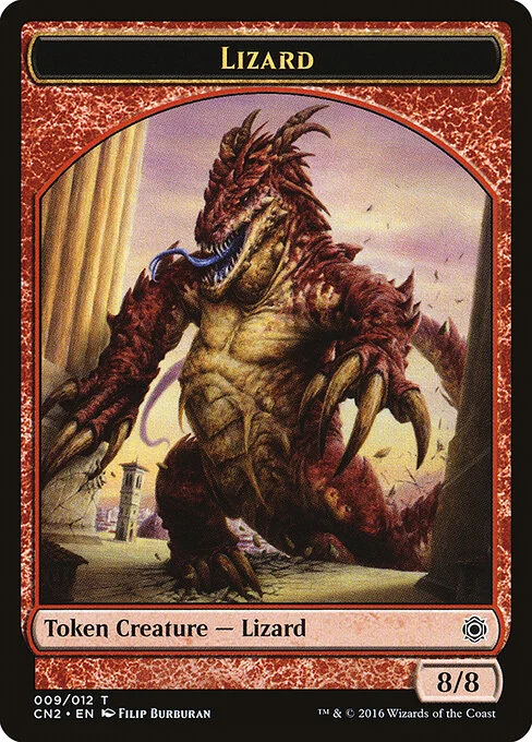 Lizard, carta Magic di tipo Token Creature — Lizard illustrata da Filip Burburan