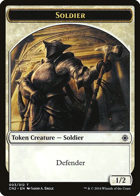 Soldier, carta Magic di tipo Token Creature — Soldier illustrata da Jason A. Engle