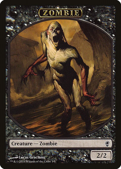Zombie, carta Magic di tipo Token Creature — Zombie illustrata da Lucas Graciano