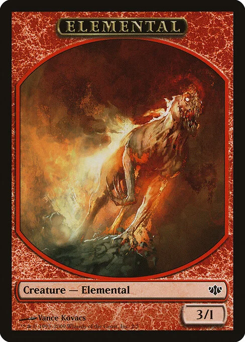 Elemental, carta Magic di tipo Token Creature — Elemental illustrata da Vance Kovacs