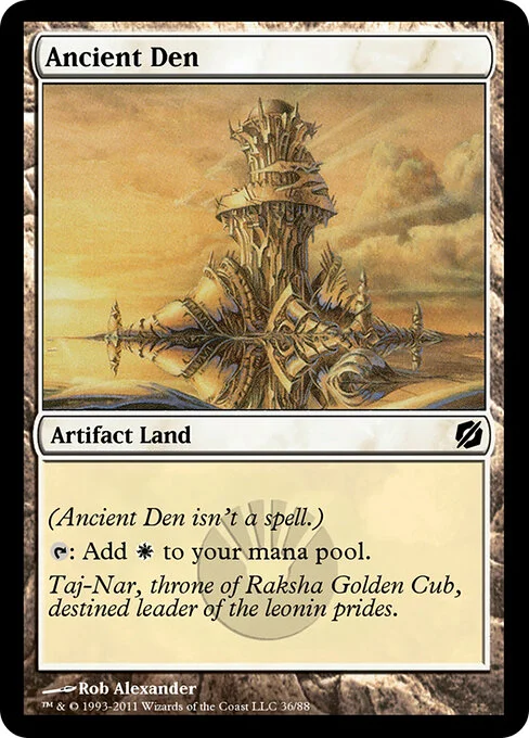 Ancient Den, carta Magic di tipo Artifact Land illustrata da Rob Alexander