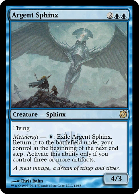 Argent Sphinx, carta Magic di tipo Creature — Sphinx illustrata da Chris Rahn