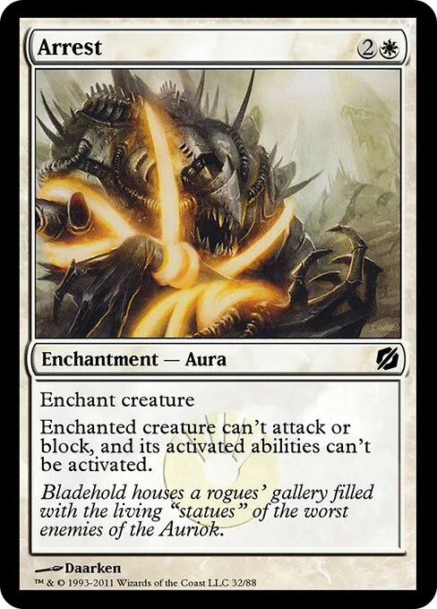 Arrest, carta Magic di tipo Enchantment — Aura illustrata da Daarken