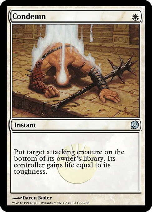 Condemn, carta Magic di tipo Instant illustrata da Daren Bader