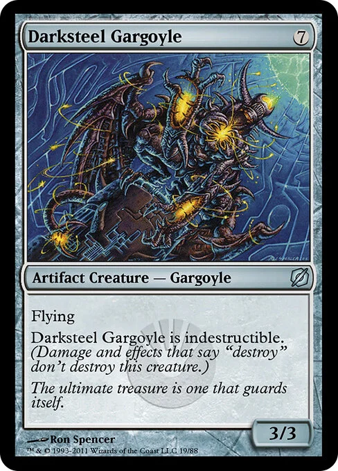 Darksteel Gargoyle, carta Magic di tipo Artifact Creature — Gargoyle illustrata da Ron Spencer