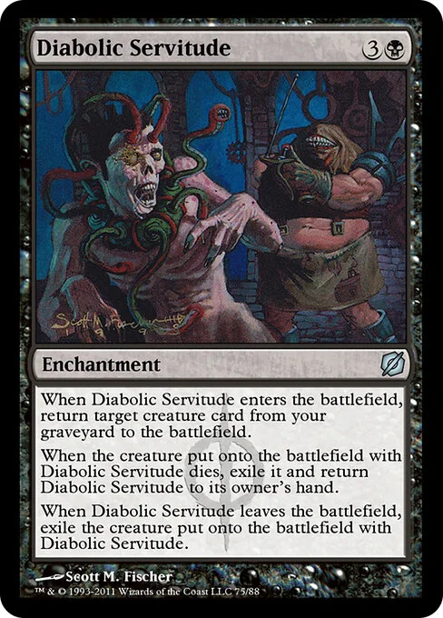 Diabolic Servitude, carta Magic di tipo Enchantment illustrata da Scott M. Fischer