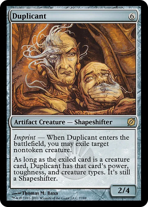 Duplicant, carta Magic di tipo Artifact Creature — Shapeshifter illustrata da Thomas M. Baxa