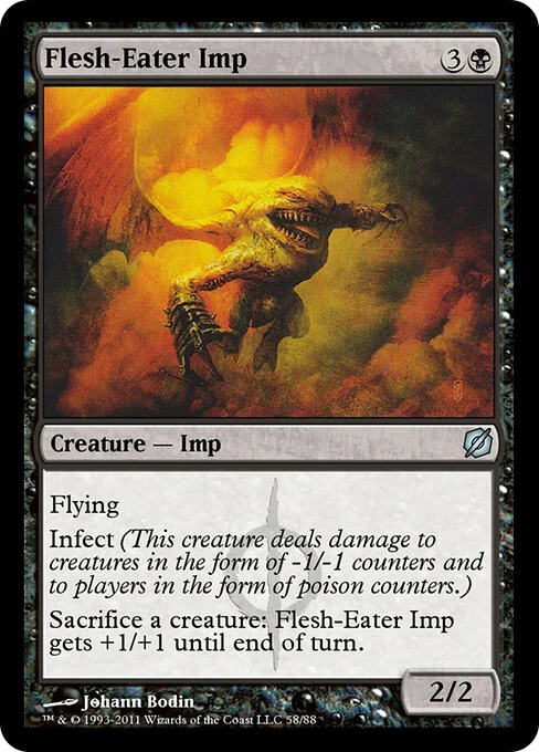 Flesh-Eater Imp, carta Magic di tipo Creature — Phyrexian Imp illustrata da Johann Bodin