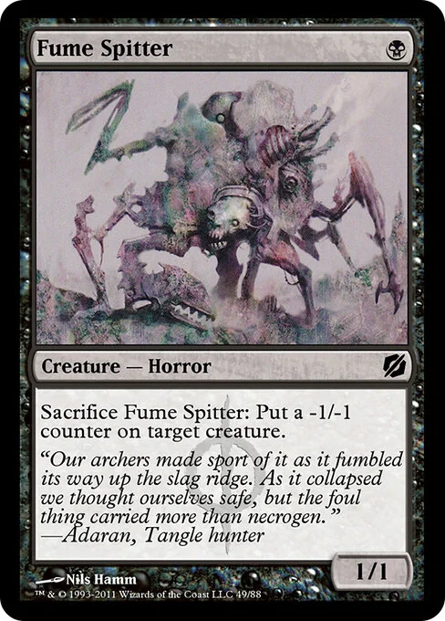 Fume Spitter, carta Magic di tipo Creature — Phyrexian Horror illustrata da Nils Hamm