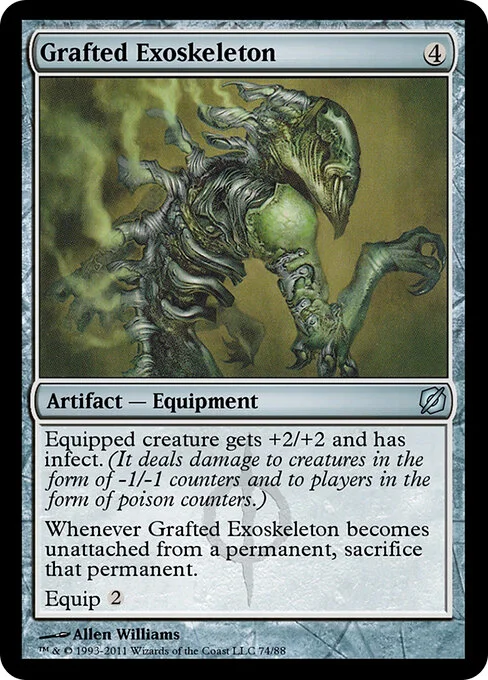 Grafted Exoskeleton, carta Magic di tipo Artifact — Equipment illustrata da Allen Williams