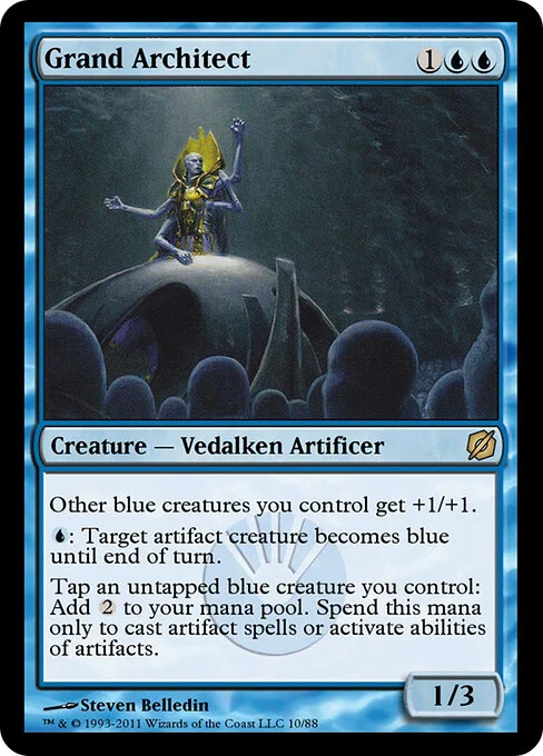 Grand Architect, carta Magic di tipo Creature — Vedalken Artificer illustrata da Steven Belledin