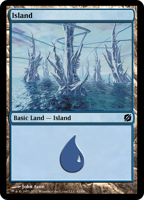 Island, carta Magic di tipo Basic Land — Island illustrata da John Avon