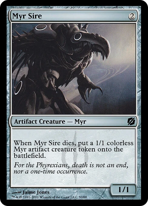 Myr Sire, carta Magic di tipo Artifact Creature — Phyrexian Myr illustrata da Jaime Jones