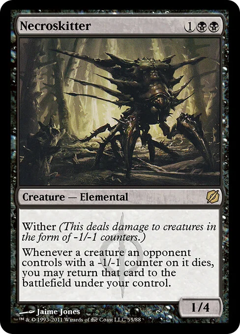 Necroskitter, carta Magic di tipo Creature — Elemental illustrata da Jaime Jones