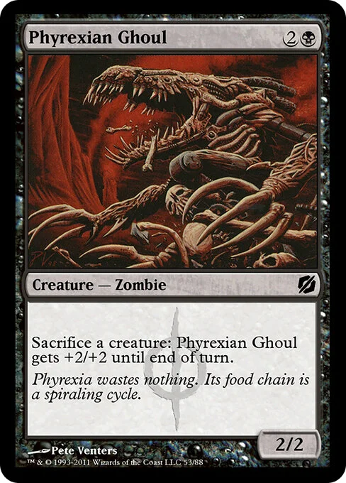 Phyrexian Ghoul, carta Magic di tipo Creature — Phyrexian Zombie illustrata da Pete Venters