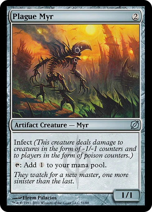 Plague Myr, carta Magic di tipo Artifact Creature — Phyrexian Myr illustrata da Efrem Palacios