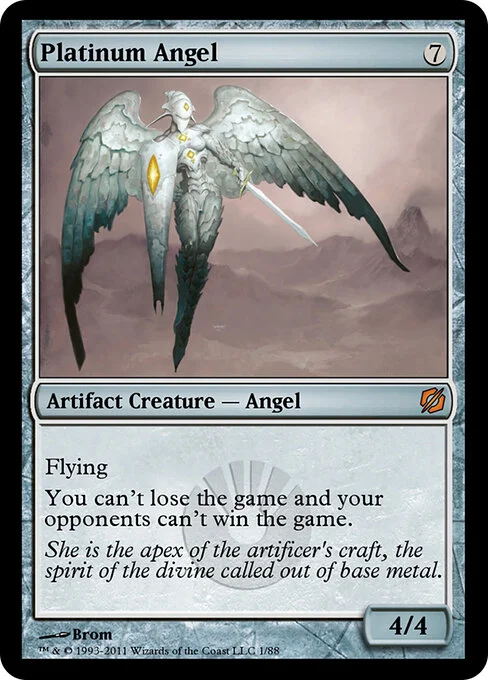 Platinum Angel, carta Magic di tipo Artifact Creature — Angel illustrata da Brom