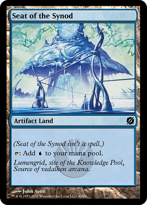 Seat of the Synod, carta Magic di tipo Artifact Land illustrata da John Avon