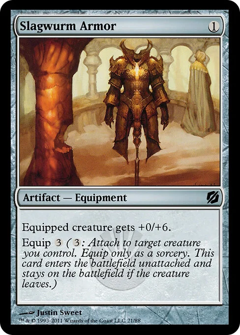 Slagwurm Armor, carta Magic di tipo Artifact — Equipment illustrata da Justin Sweet