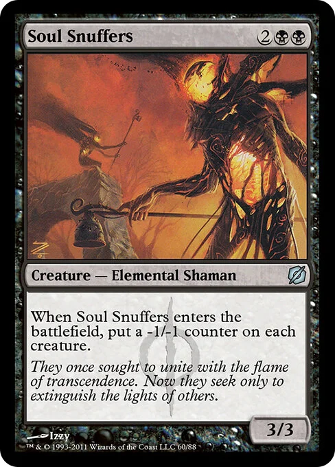 Soul Snuffers, carta Magic di tipo Creature — Elemental Shaman illustrata da Izzy