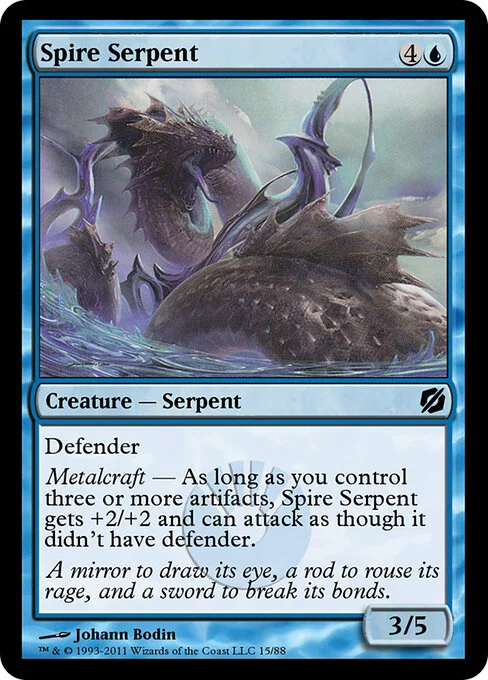 Spire Serpent, carta Magic di tipo Creature — Serpent illustrata da Johann Bodin