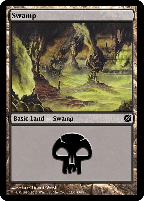 Swamp, carta Magic di tipo Basic Land — Swamp illustrata da Lars Grant-West