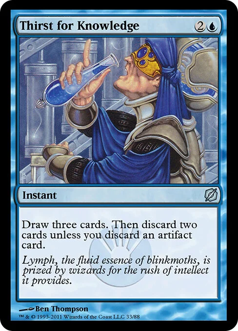 Thirst for Knowledge, carta Magic di tipo Instant illustrata da Ben Thompson