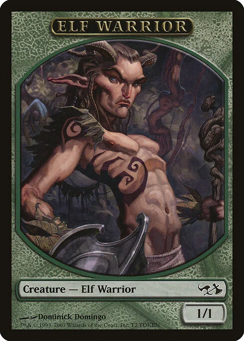 Elf Warrior, carta Magic di tipo Token Creature — Elf Warrior illustrata da Dominick Domingo