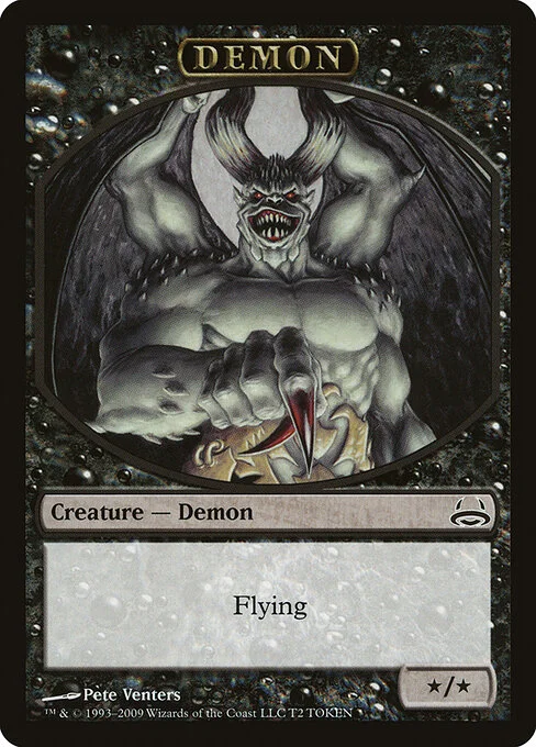 Demon, carta Magic di tipo Token Creature — Demon illustrata da Pete Venters