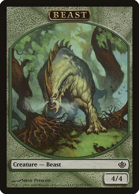 Beast, carta Magic di tipo Token Creature — Beast illustrata da Steve Prescott