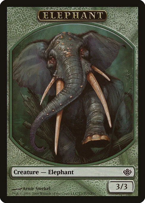 Elephant, carta Magic di tipo Token Creature — Elephant illustrata da Arnie Swekel