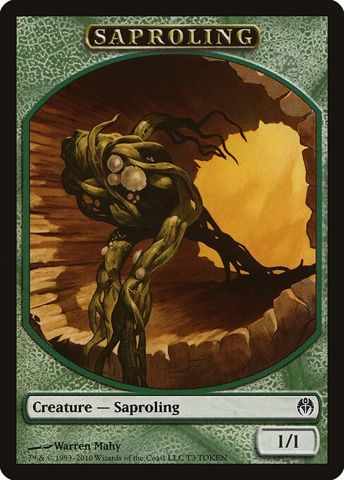 Saproling, carta Magic di tipo Token Creature — Saproling illustrata da Warren Mahy