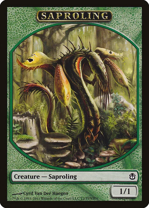 Saproling, carta Magic di tipo Token Creature — Saproling illustrata da Cyril Van Der Haegen