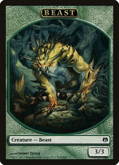 Beast, carta Magic di tipo Token Creature — Beast illustrata da Jesper Ejsing