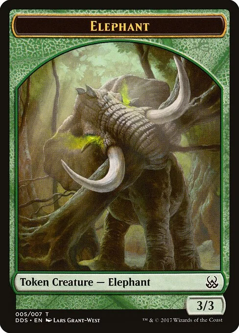 Elephant, carta Magic di tipo Token Creature — Elephant illustrata da Lars Grant-West