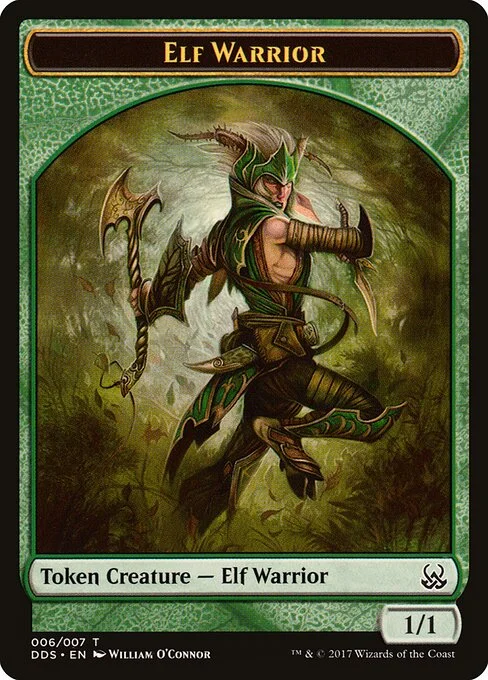 Elf Warrior, carta Magic di tipo Token Creature — Elf Warrior illustrata da William O'Connor