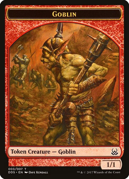 Goblin, carta Magic di tipo Token Creature — Goblin illustrata da Dave Kendall