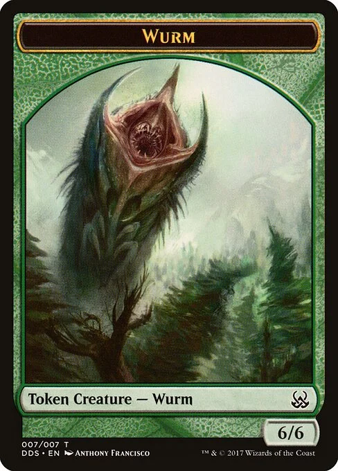 Wurm, carta Magic di tipo Token Creature — Wurm illustrata da Anthony Francisco