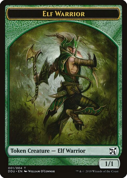 Elf Warrior, carta Magic di tipo Token Creature — Elf Warrior illustrata da William O'Connor