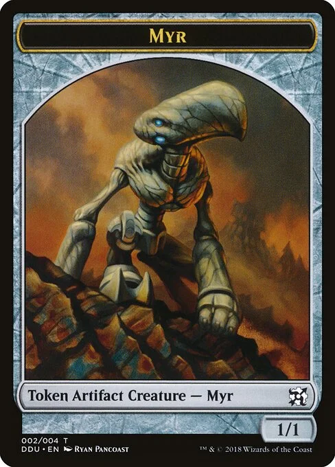 Myr, carta Magic di tipo Token Artifact Creature — Myr illustrata da Ryan Pancoast