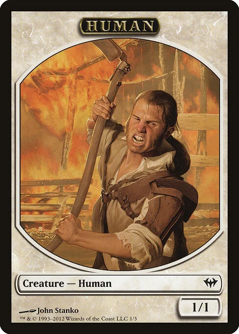 Human, carta Magic di tipo Token Creature — Human illustrata da John Stanko