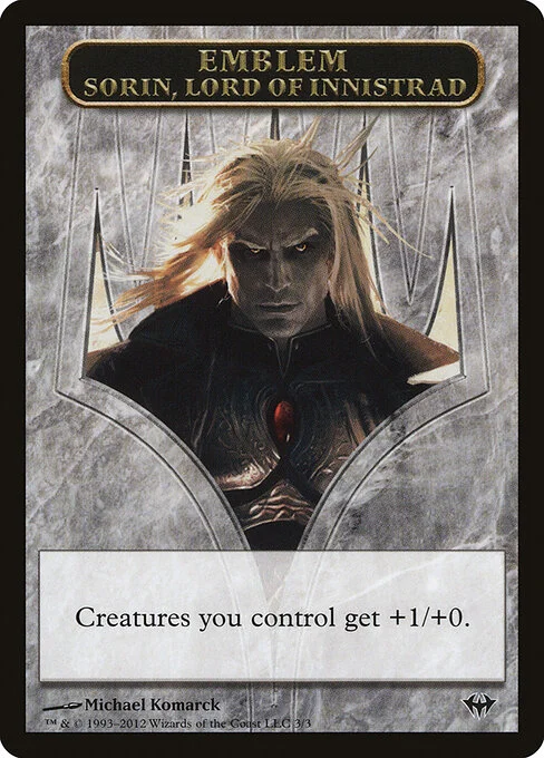 Sorin, Lord of Innistrad Emblem, carta Magic di tipo Emblem — Sorin illustrata da Michael Komarck